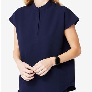 FIG RAFAELA SCRUB TOP SMALL NAVY BLUE
